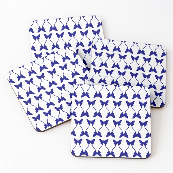 Item preview, Butterfly Tango Navy on White Repeat 5748 designed and sold by Art in My Loft.