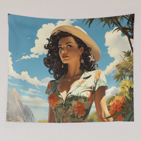 Item preview, A Vintage Pin Up Girl Illustration designed and sold by GoodOldVintage.
