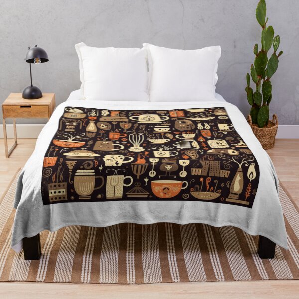 Item preview, Coffee lovers abstraction pattern designed and sold by SmileshareShop.