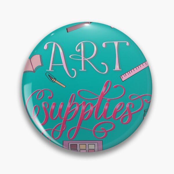 Artikelvorschau, Lustiger Kunstbedarf – Blaugrün und Rosa entworfen und verkauft von CharleneDesigns.