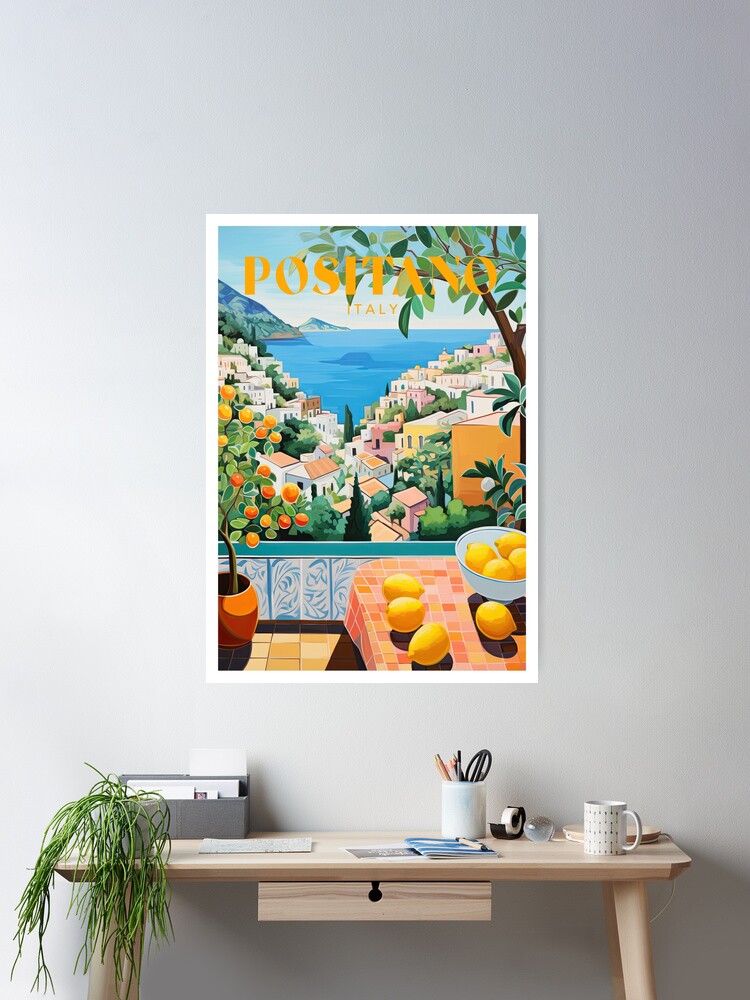 Thumbnail 2 of 3, Poster, Positano Italy Travel Print designed and sold by ArtVueStudio.