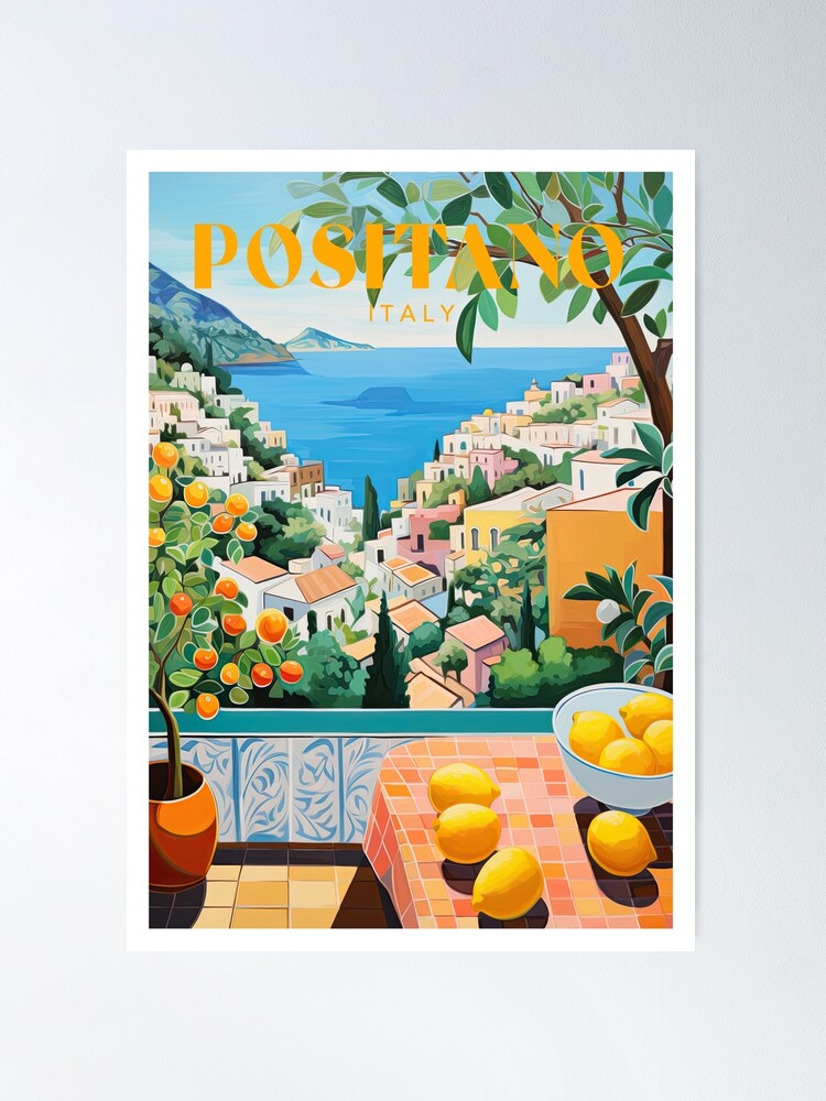 Thumbnail 1 of 3, Poster, Positano Italy Travel Print designed and sold by ArtVueStudio.