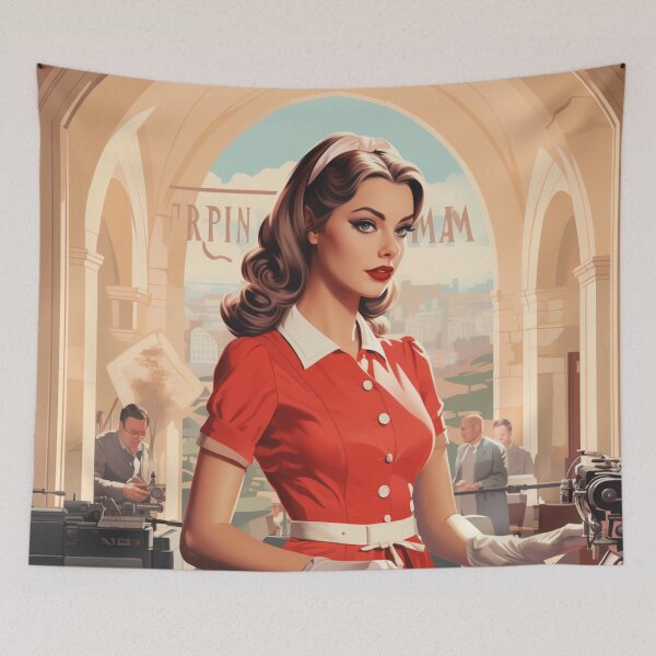 Item preview, A Vintage Retro Illustration of a Nurse designed and sold by GoodOldVintage.