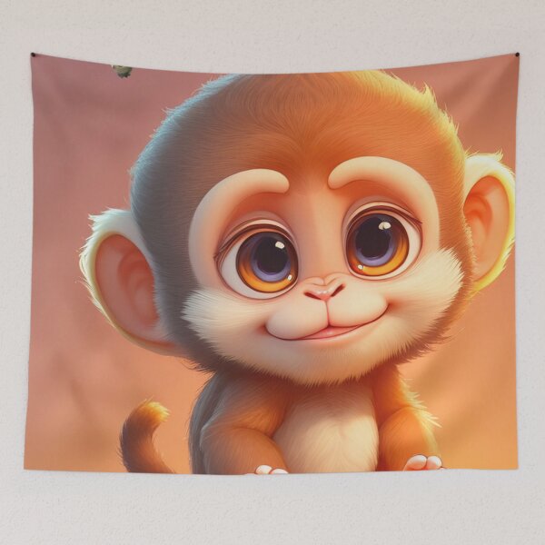 Item preview, Cute Animals monkey, cute, childish, child, happy, fun, baby designed and sold by Cyber Kids.