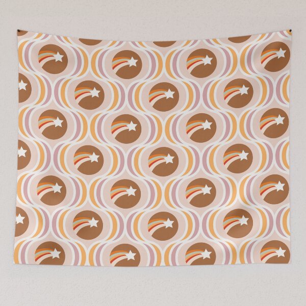 Item preview, galaxy groove retro stars ogee pattern designed and sold by colorofmagic.