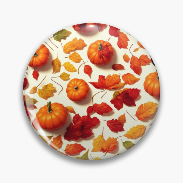 Item preview, Autumn Thanksgiving Fall Season Leaves Pumpkin Themed Design Illustration Pattern designed and sold by FCS Specialties LLC.