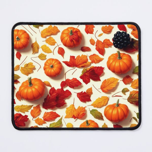 Item preview, Autumn Thanksgiving Fall Season Leaves Pumpkin Themed Design Illustration Pattern designed and sold by FCS Specialties LLC.