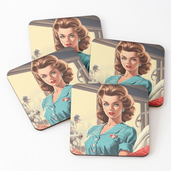 Item preview, A Vintage Retro Illustration of a Nurse designed and sold by GoodOldVintage.