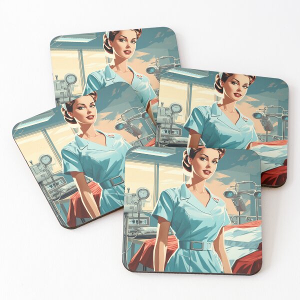 Item preview, A Vintage Retro Illustration of a Nurse designed and sold by GoodOldVintage.