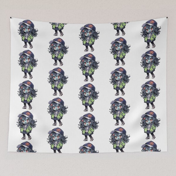 Item preview, Cute Kawaii Halloween Zombie Girl designed and sold by CozyKawaiiArt.