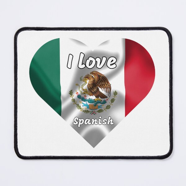 Item preview, i love spanish, heart with mexico flag designed and sold by language-des.