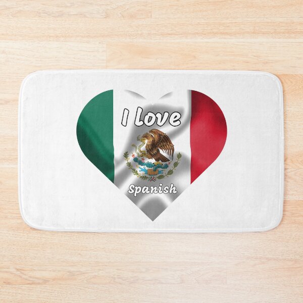Item preview, i love spanish, heart with mexico flag designed and sold by language-des.