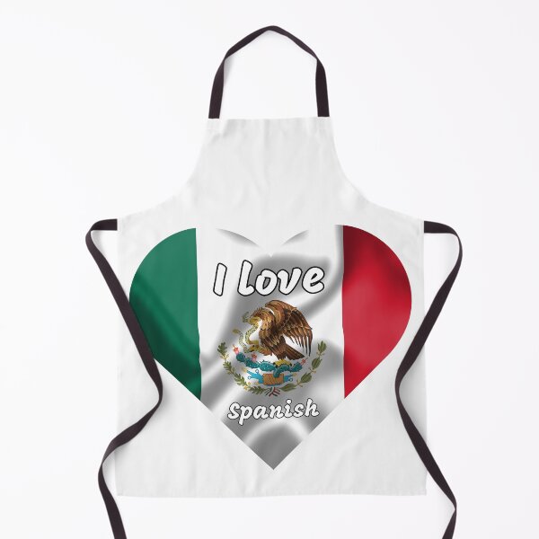 Item preview, i love spanish, heart with mexico flag designed and sold by language-des.
