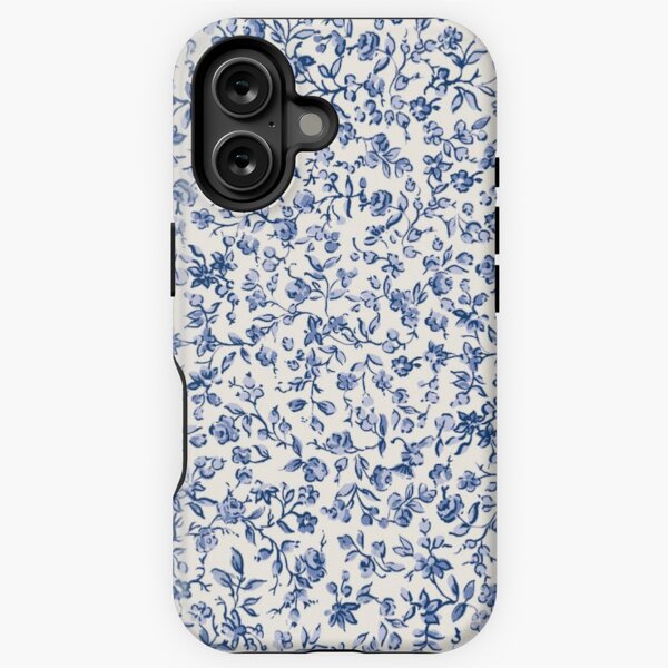 Aperçu de l'œuvre Coque De Téléphone Fleurs Bleues créée et vendue par DesignsbyRoos.