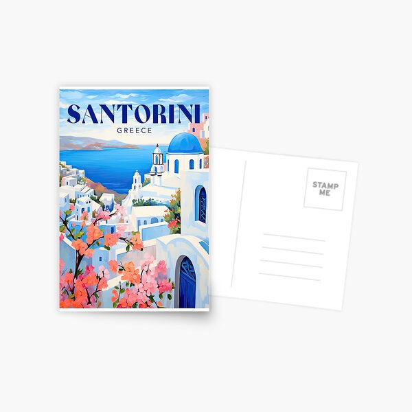 Item preview, Santorini Greece Travel Print designed and sold by ArtVueStudio.