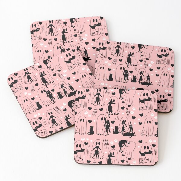 Item preview, Halloween Ghost and Black Cat Pattern designed and sold by BombasticBubble.