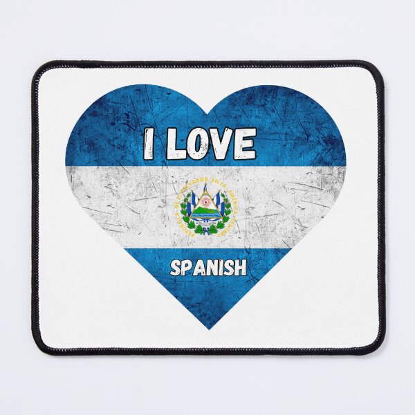 Item preview, i love spanish, heart with flag of el salvador designed and sold by language-des.