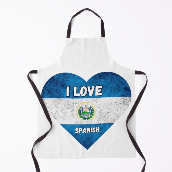 Item preview, i love spanish, heart with flag of el salvador designed and sold by language-des.