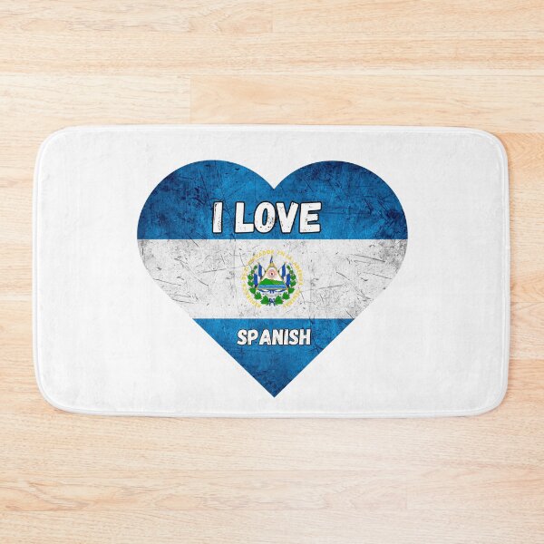Item preview, i love spanish, heart with flag of el salvador designed and sold by language-des.