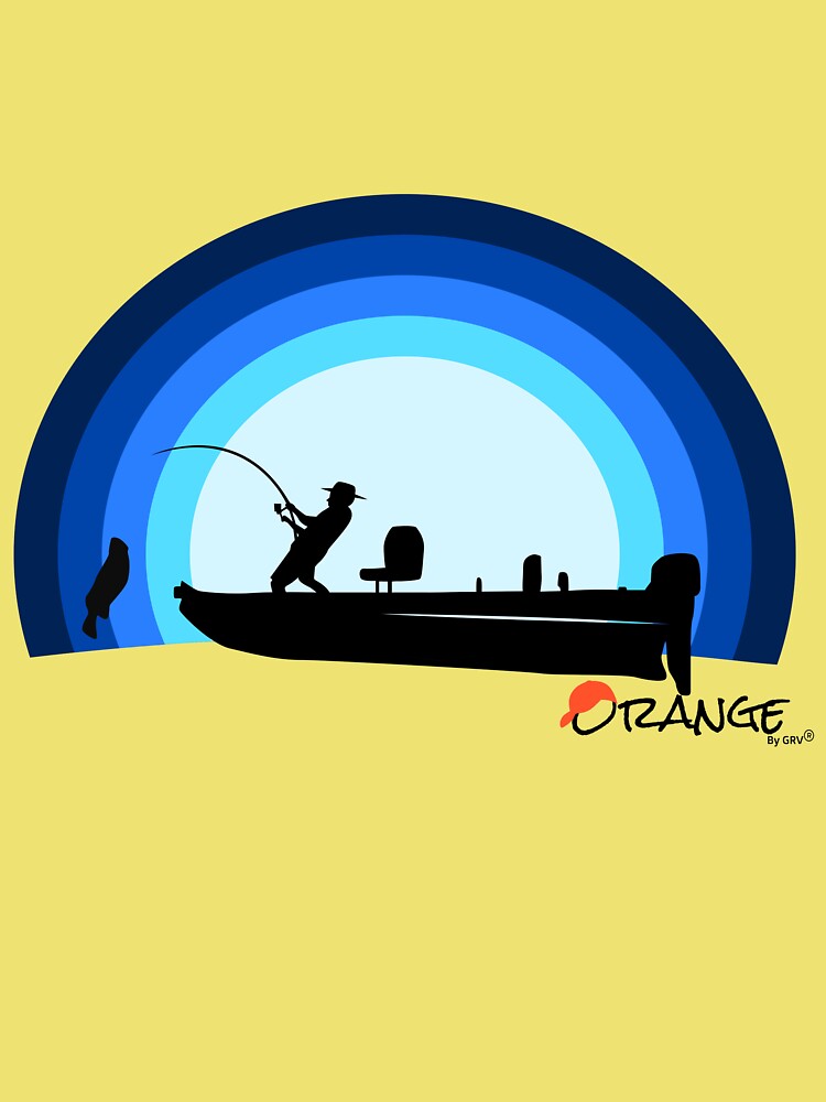 Fishing Blue ORANGE BY GRV Kids T-Shirt by OrangeWarehouse