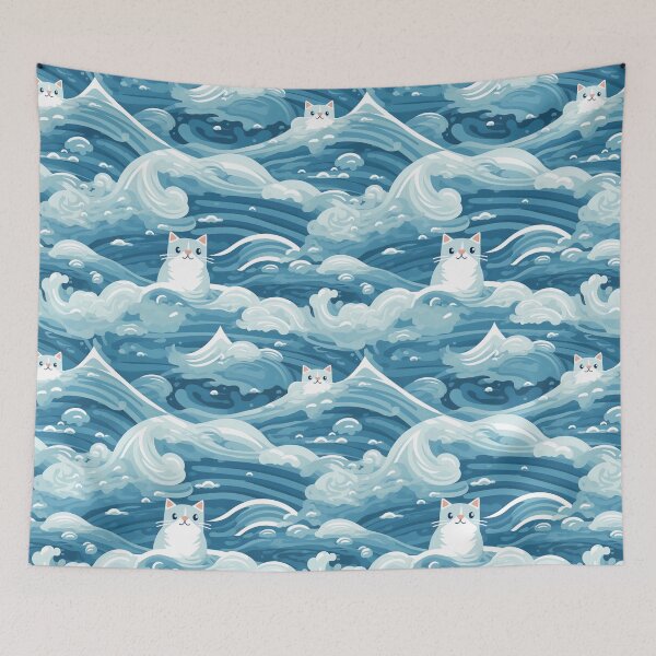 Item preview, arctic cat pattern and melting ice  designed and sold by DedeeArtthai.