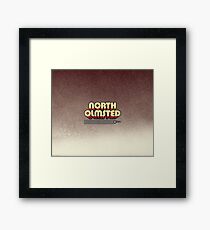 North Olmsted, Ohio | Retro Stripes Framed Print