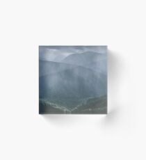 Olympic Mountains Acrylic Block