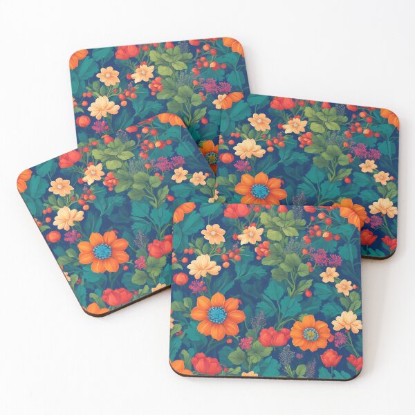 Item preview, A Colorful Pattern Design of Flowers and Trees designed and sold by deepakrode7.