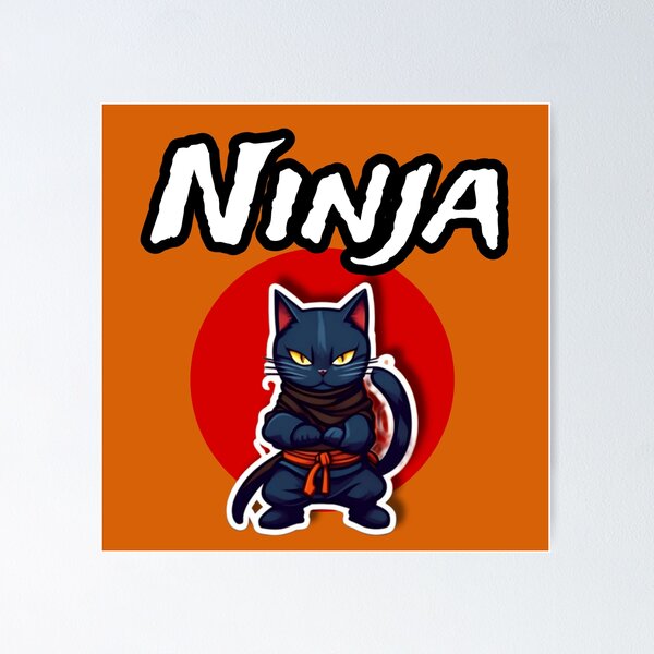 Item preview, Ninja cat  designed and sold by Roxburylane.