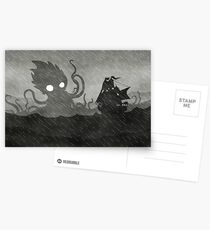 Postales Rainy Ship & Kraken
