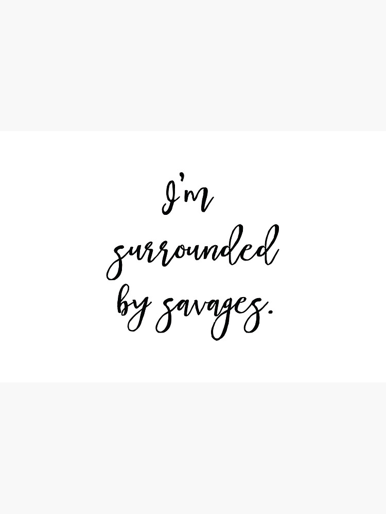 Thumbnail 4 of 4, Zipper Pouch, BRIDESMAIDS MOVIE QUOTE "I'M SURROUNDED BY SAVAGES" designed and sold by RedDane.