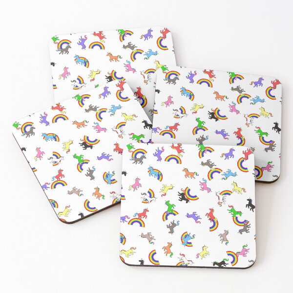 Item preview, Unicorns And Rainbows Epic Pattern designed and sold by jezkemp.