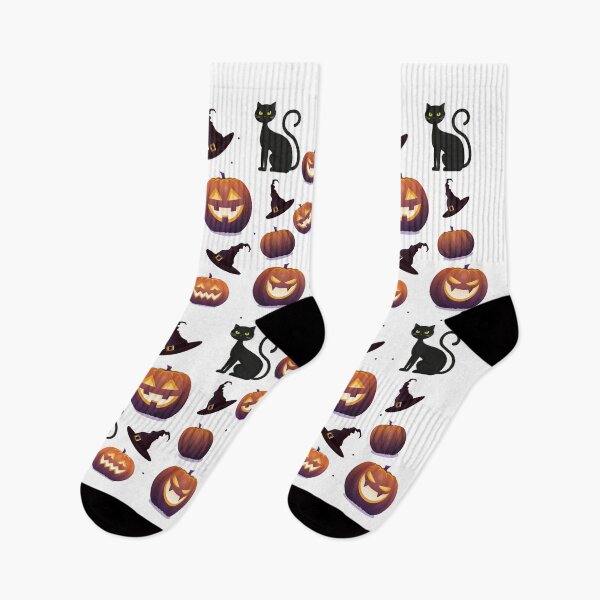 Item preview, Halloween Pumpkin, Witch Hat, & Black Cat Pattern designed and sold by shestiger.