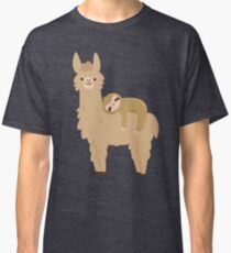 Camiseta clásica Adorable pereza relajante en una llama