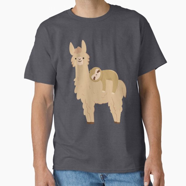 Item preview, Adorable Sloth Relaxing on a Llama | Funny Llama Sloth designed and sold by Andrew Orr.