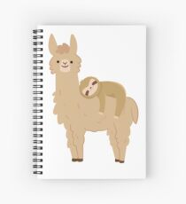 Cuaderno de espiral Adorable pereza relajante en una llama