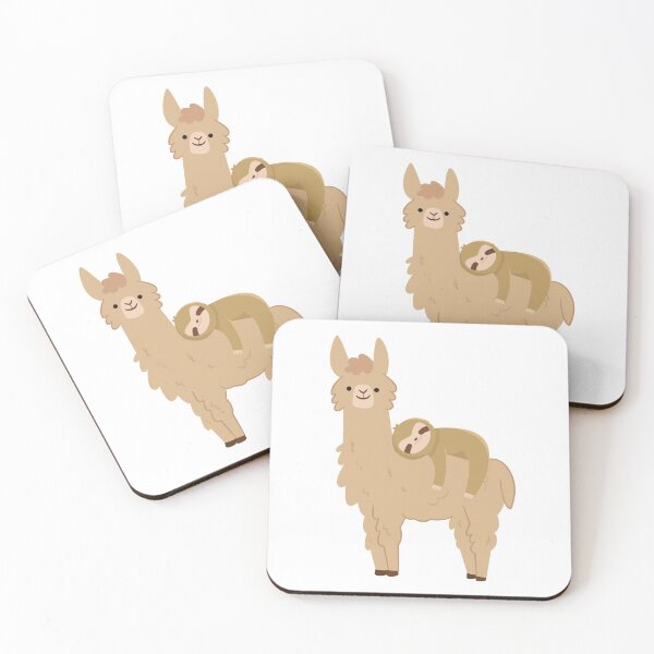 Item preview, Adorable Sloth Relaxing on a Llama | Funny Llama Sloth designed and sold by Andrew Orr.