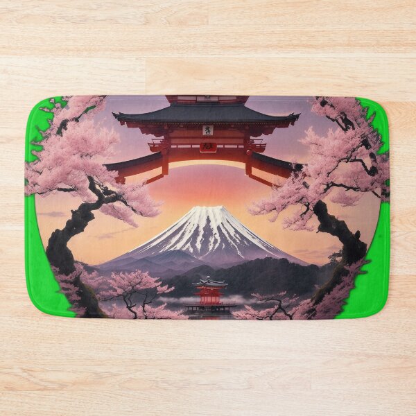 Item preview, Mt. Fuji Lake Shrine (Green) designed and sold by AmaziaCo.