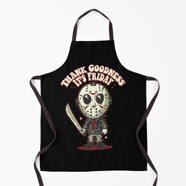 Item preview, TGIF the 13th - Funny Jason Retro Cartoon Character - "Thank Goodness It's Friday" designed and sold by ChattanoogaTee.