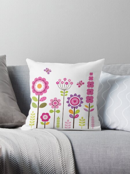 Vista previa del artículo con la obra «Mod Garden - Rosa y Púrpura», diseñado y vendido por Daisy Beatrice.