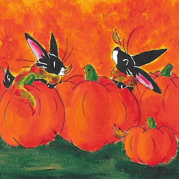 Artwork thumbnail, September Rabbbits by KOKeefeArt