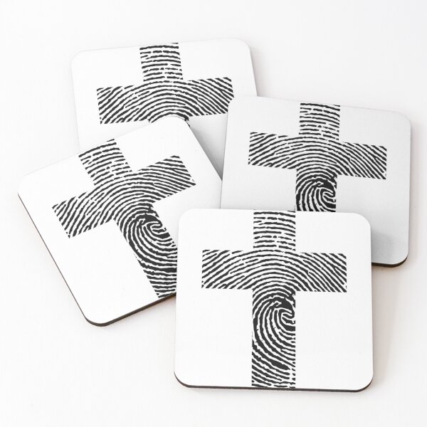 Item preview, Fingerprint cross graphic design art print designed and sold by dcrc.