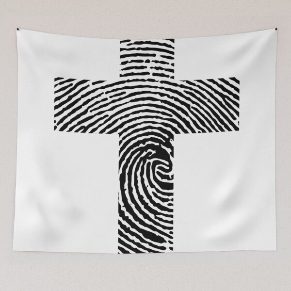 Item preview, Fingerprint cross graphic design art print designed and sold by dcrc.