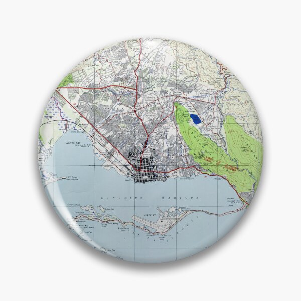 Item preview, Vintage Kingston Jamaica Map (1965) designed and sold by BravuraMedia.