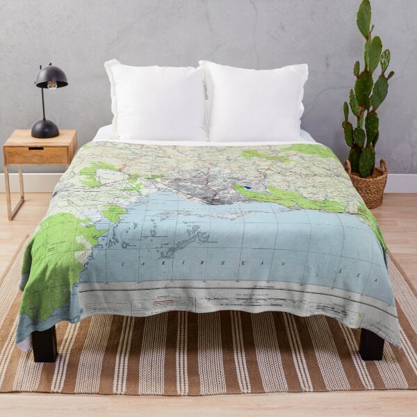 Item preview, Vintage Kingston Jamaica Map (1965) designed and sold by BravuraMedia.