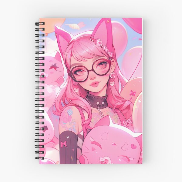 Item preview, Adorable Pink Animal Ears Anime Party Girl designed and sold by bubblegoth.