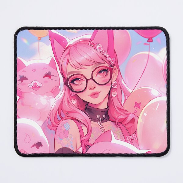 Item preview, Adorable Pink Animal Ears Anime Party Girl designed and sold by bubblegoth.