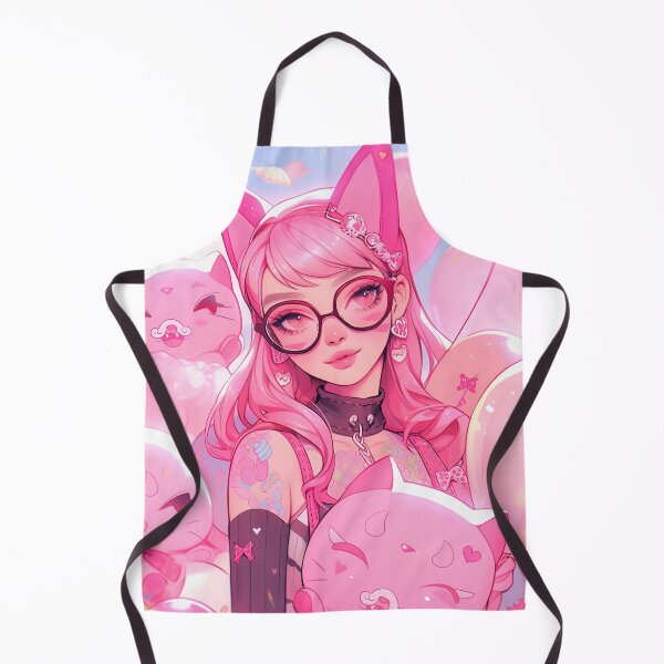 Item preview, Adorable Pink Animal Ears Anime Party Girl designed and sold by bubblegoth.