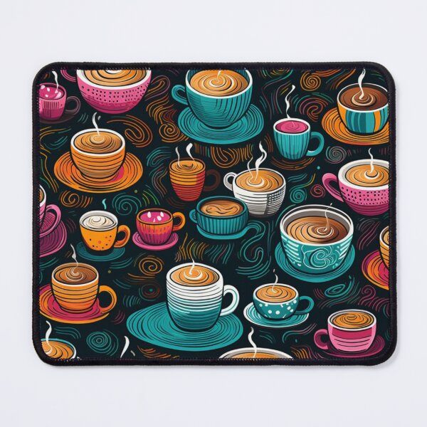 Item preview, Coffee lovers crazy cups pattern designed and sold by SmileshareShop.