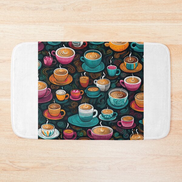 Item preview, Coffee lovers crazy cups pattern  designed and sold by SmileshareShop.